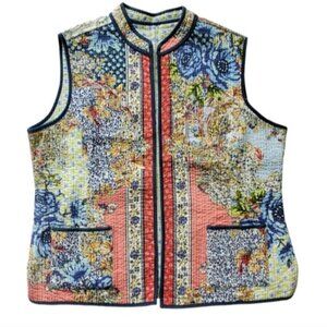 Tabi Open Front Reversible Quilted Vest Size XL